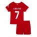 Billige Liverpool Luis Diaz #7 Børnetøj Hjemmebanetrøje til baby 2023-24 Kortærmet (+ korte bukser)